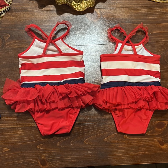 Cat and Jack - 12 and 18 month red white and blue swim suits. - Picture 4 of 4